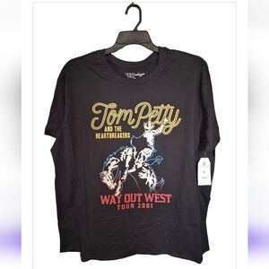 Time and Tru Black Tom Petty Graphic Tee